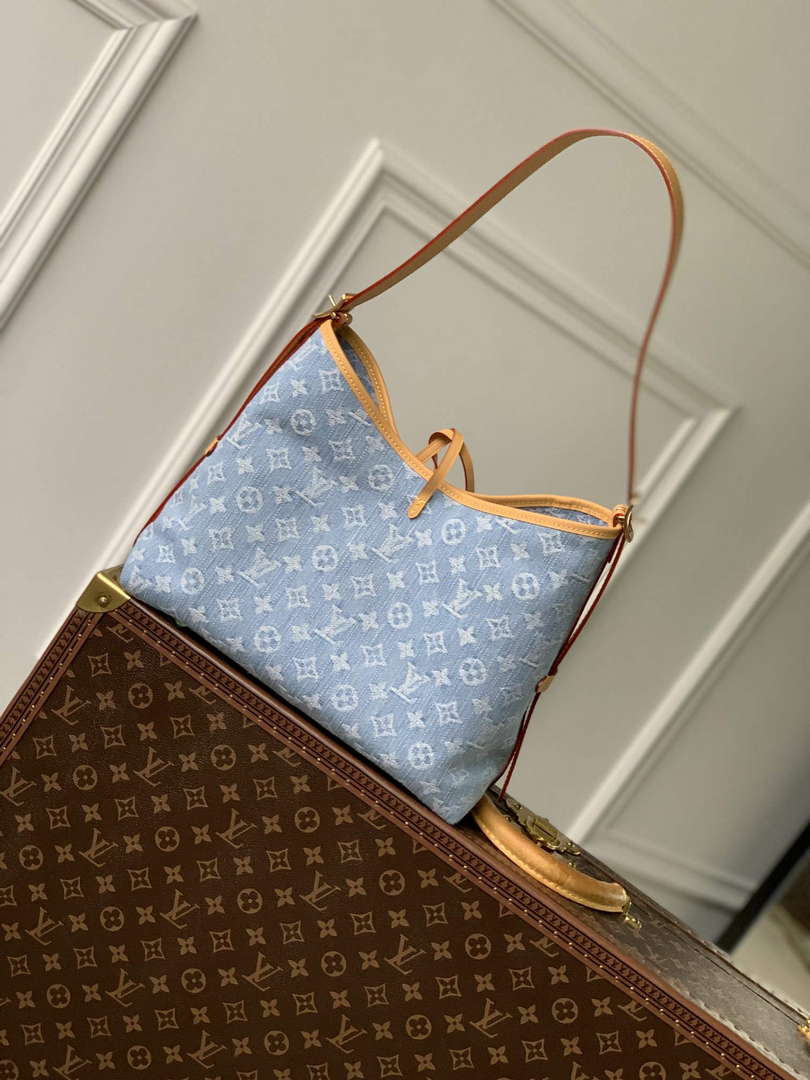 LV M11462 Louis Vuitton CarryAll PM Bag Sky Blue Denim - Default Title - View 3