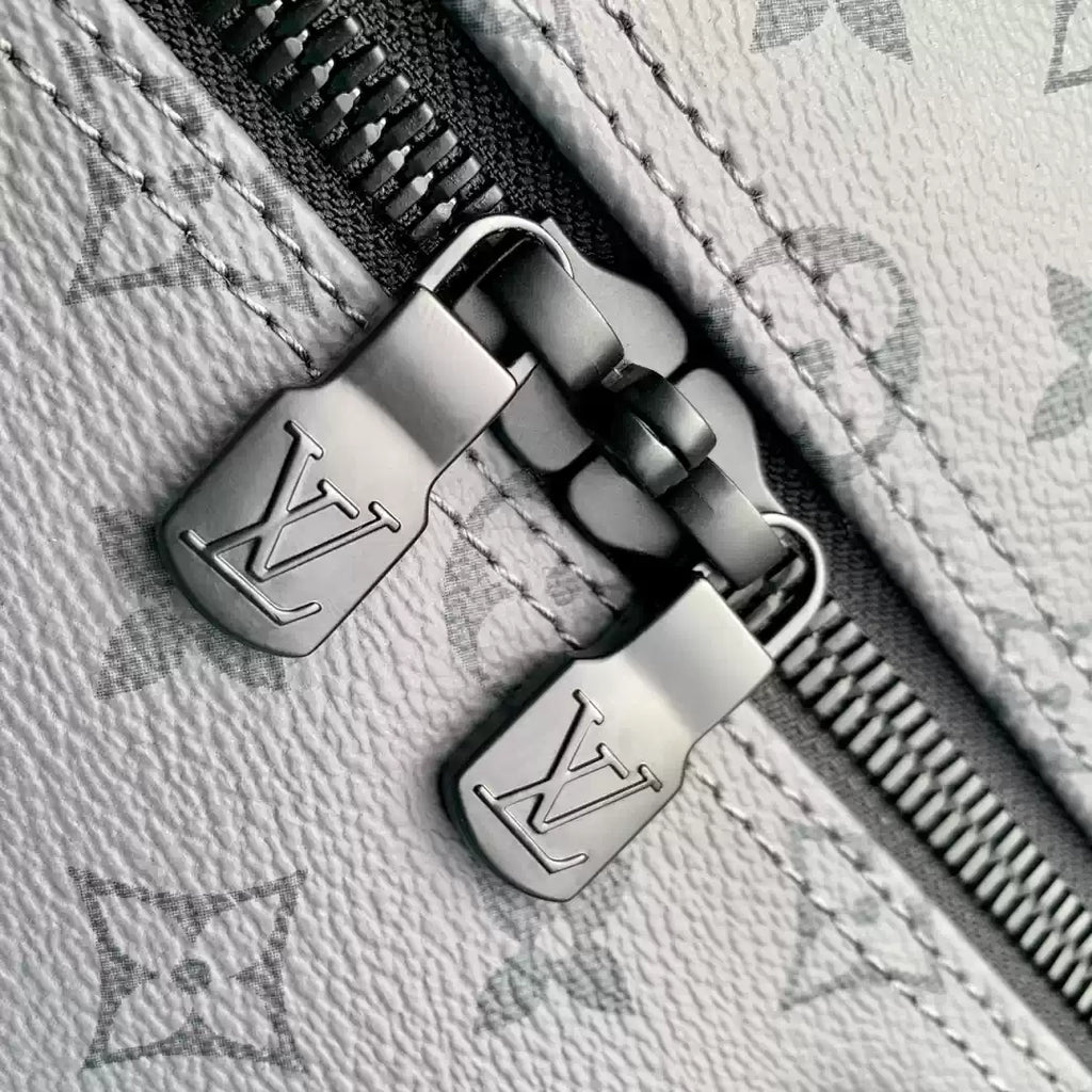 LV M11481 Louis Vuitton Keepall Bandouliere 45 Travel Bag Monogram Eclipse Reverse Blue
