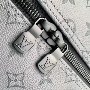 LV M11481 Louis Vuitton Keepall Bandouliere 45 Travel Bag Monogram Eclipse Reverse Blue - Default Title - View 5