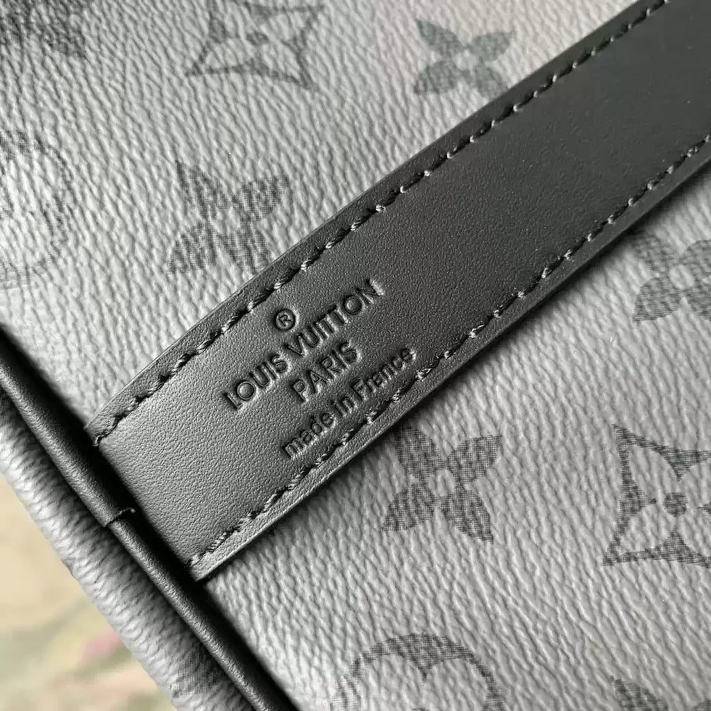 LV M11481 Louis Vuitton Keepall Bandouliere 45 Travel Bag Monogram Eclipse Reverse Blue