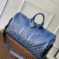 LV M11558 Louis Vuitton Keepall Bandouliere  55 Travel Bag Monogram Navy Blue - Default Title - View 1