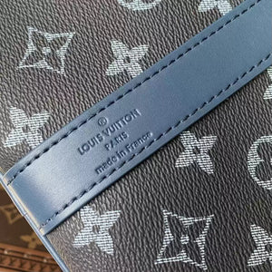 LV M11558 Louis Vuitton Keepall Bandouliere  55 Travel Bag Monogram Navy Blue - Default Title - View 8