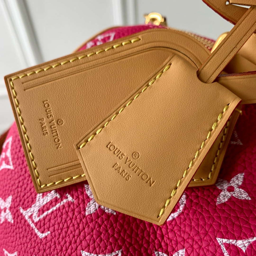 LV M11562 Louis Vuitton Speedy P9 Bandouliere 25 Monogram Bag Rose Red