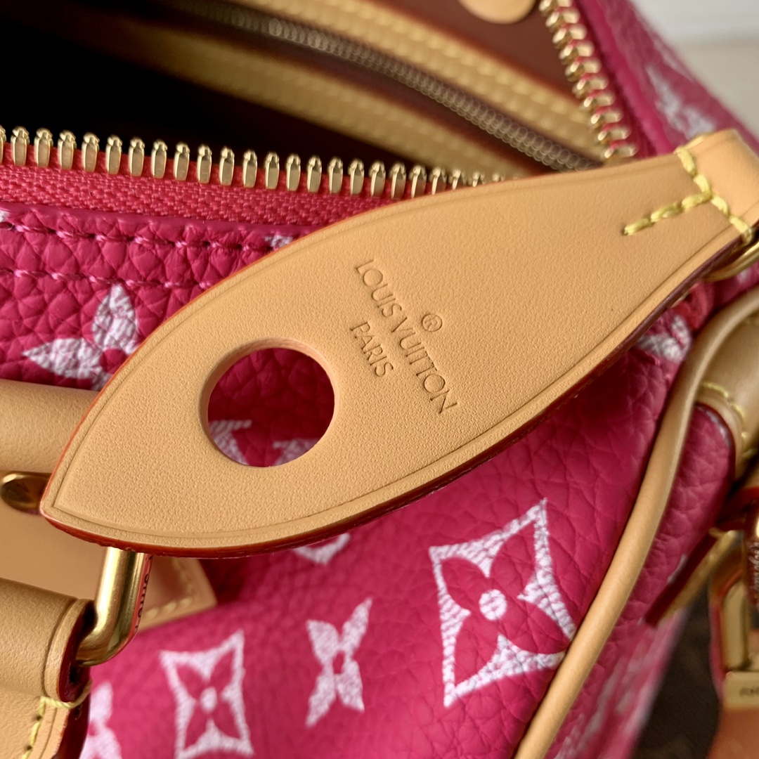 LV M11562 Louis Vuitton Speedy P9 Bandouliere 25 Monogram Bag Rose Red