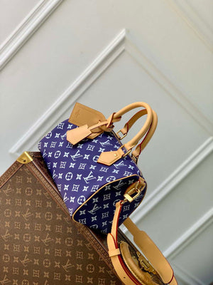 LV M11562 Louis Vuitton Speedy P9 Bandouliere 25 Monogram Bag Purple - Default Title - View 2