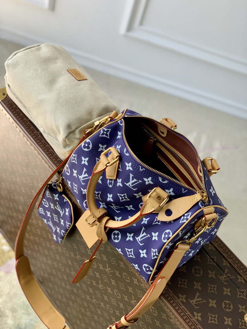 LV M11562 Louis Vuitton Speedy P9 Bandouliere 25 Monogram Bag Purple - Default Title - View 8