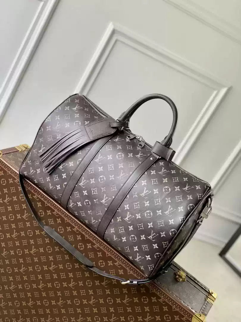 LV M11596 Louis Vuitton Keepall Bandouliere  50  Autres Cuirs Monogram Black