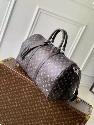 LV M11596 Louis Vuitton Keepall Bandouliere  50  Autres Cuirs Monogram Black - Default Title - View 2