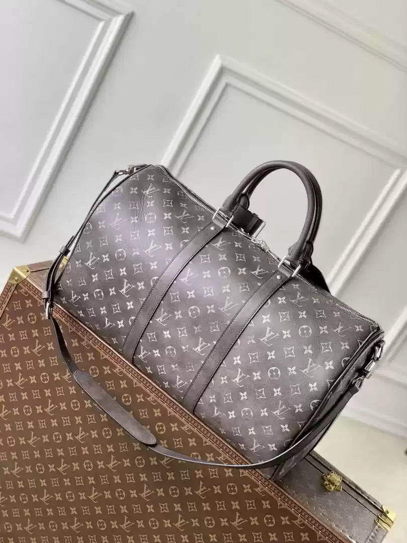 LV M11596 Louis Vuitton Keepall Bandouliere  50  Autres Cuirs Monogram Black
