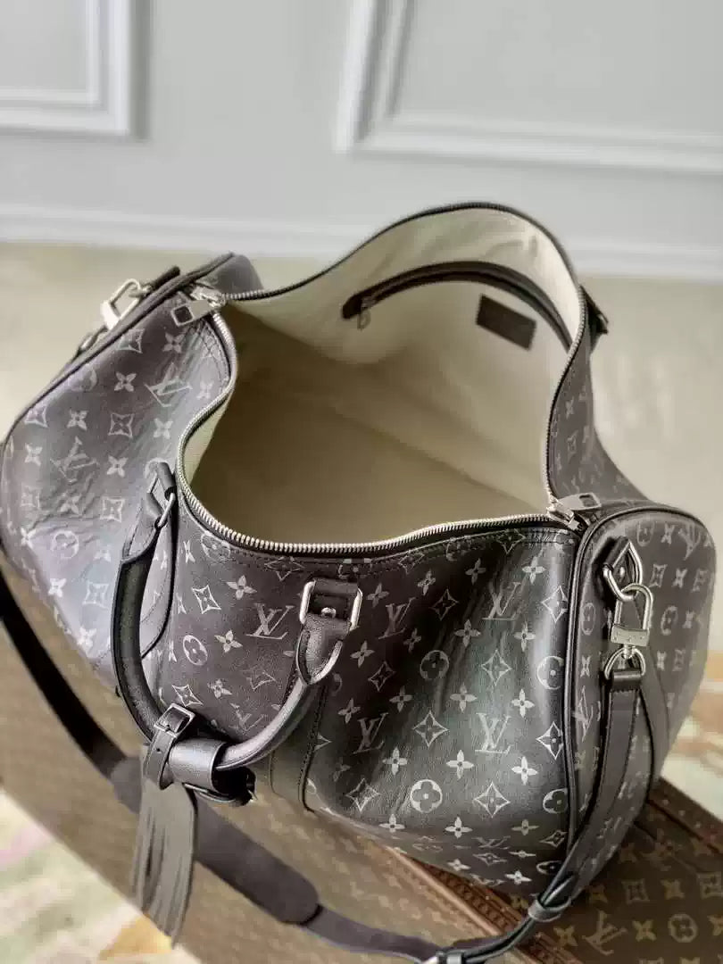 LV M11596 Louis Vuitton Keepall Bandouliere  50  Autres Cuirs Monogram Black