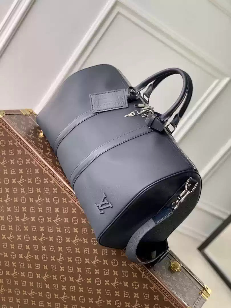 LV  M11693 Louis Vuitton Keepall Bandouliere 50 Travel Bag Ink Blue - Default Title - View 2