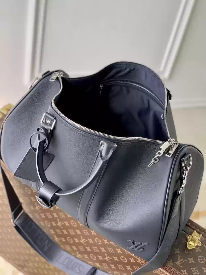 LV  M11693 Louis Vuitton Keepall Bandouliere 50 Travel Bag Ink Blue