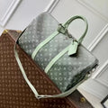 LV M11718 Louis Vuitton Keepall Bandouliere  45 Travel Bag Monogram Khaki Green - Default Title - View 1