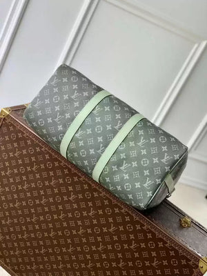 LV M11718 Louis Vuitton Keepall Bandouliere  45 Travel Bag Monogram Khaki Green - Default Title - View 4