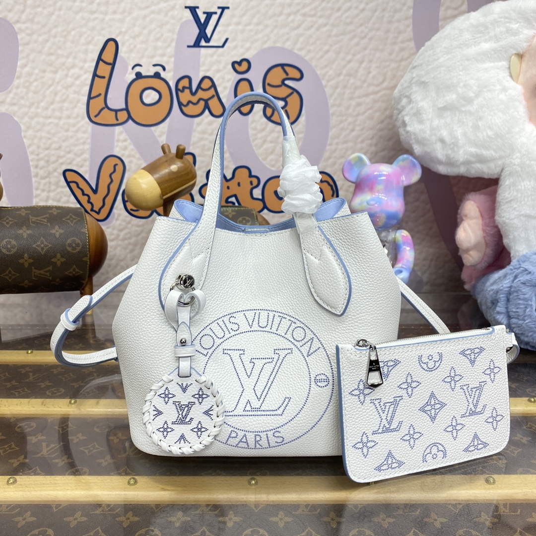 LV M11734 Louis Vuitton Blossom PM Tote Bag White/Blue