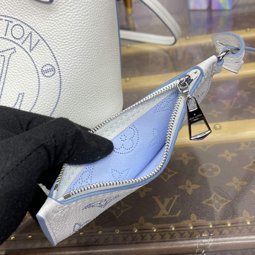LV M11734 Louis Vuitton Blossom PM Tote Bag White/Blue - Default Title - View 8