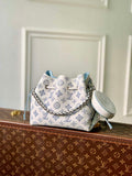 LV M11736 Louis Vuitton Bella Bucket Bag White/Blue