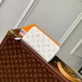 LV M11745 Louis Vuitton Zippy Wallet White Blue - Default Title - View 1