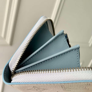 LV M11745 Louis Vuitton Zippy Wallet White Blue - Default Title - View 6