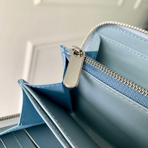LV M11745 Louis Vuitton Zippy Wallet White Blue - Default Title - View 7