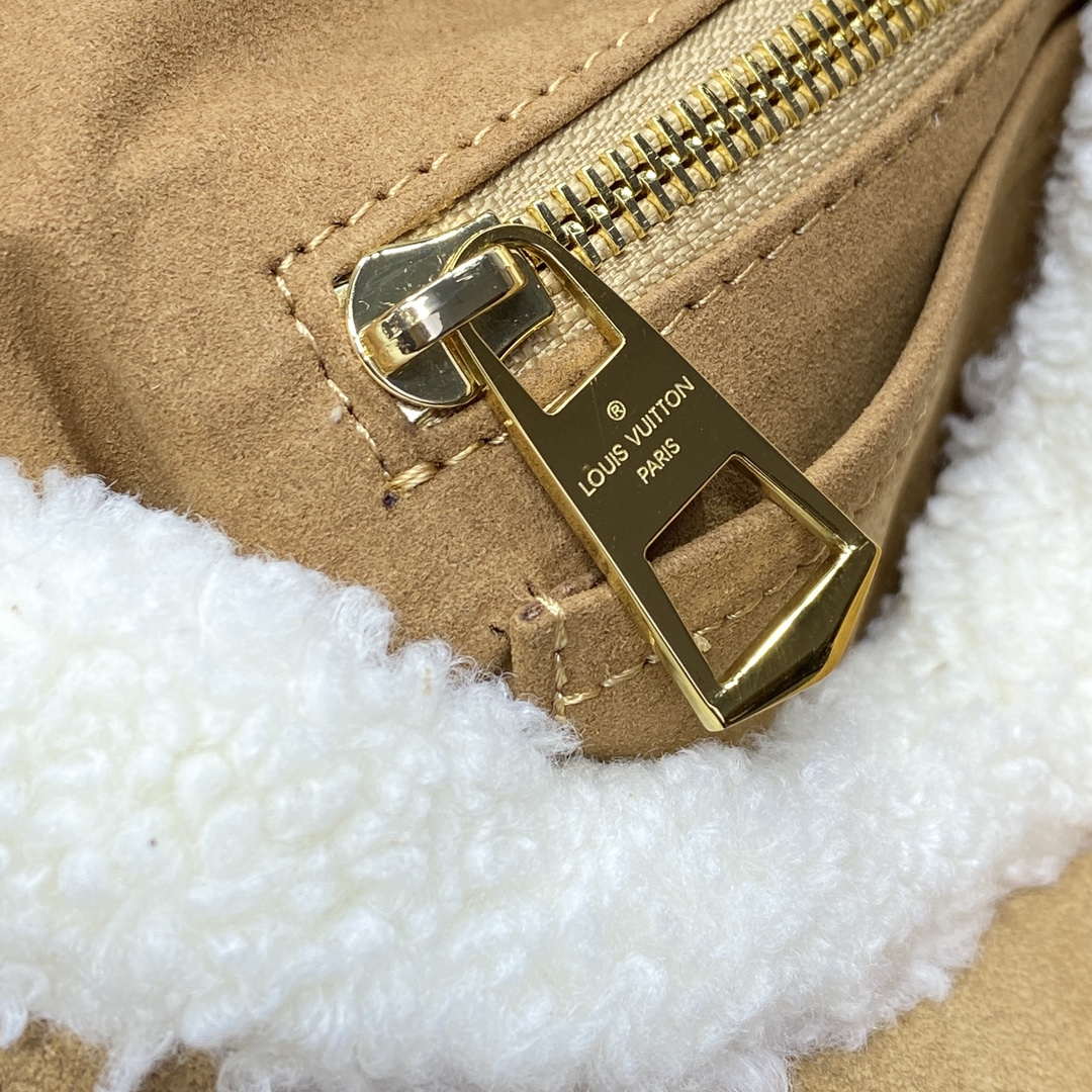 LV M11843 Louis Vuitton CarryAll PM Suede leather Bag Beige - Default Title - View 14