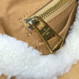 LV M11843 Louis Vuitton CarryAll PM Suede leather Bag Beige - Default Title - View 14