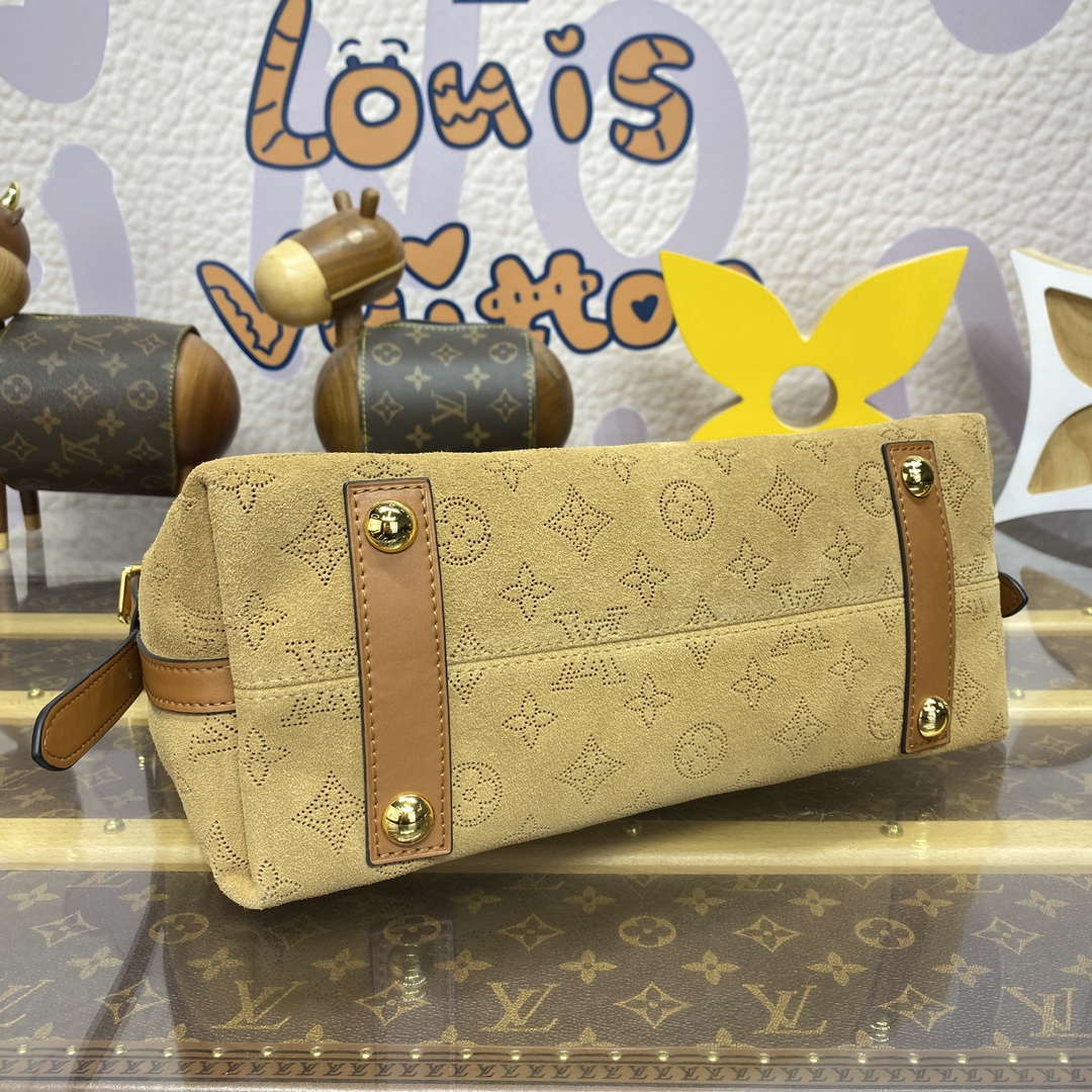 LV M11843 Louis Vuitton CarryAll PM Suede leather Bag Beige - Default Title - View 4