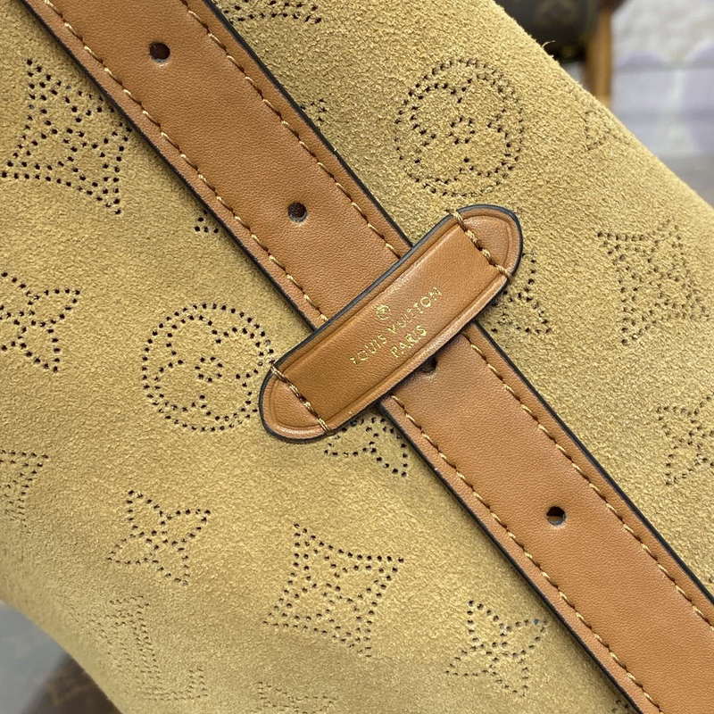 LV M11843 Louis Vuitton CarryAll PM Suede leather Bag Beige