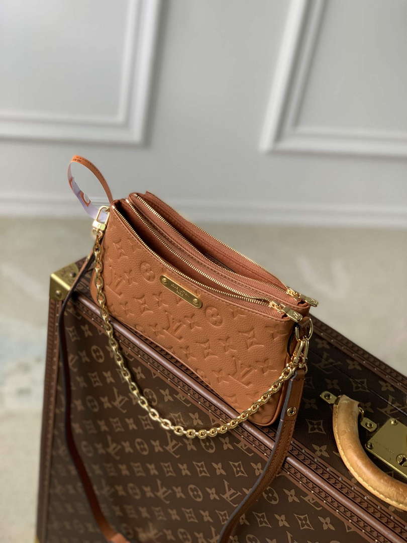 LV M11916 Louis Vuitton Liv Pochette Bag Cognac