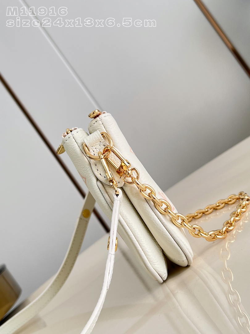 LV M11916 Louis Vuitton Liv Pochette Bag Monogram Beige