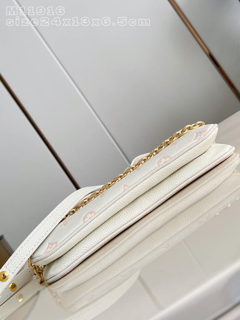 LV M11916 Louis Vuitton Liv Pochette Bag Monogram Beige
