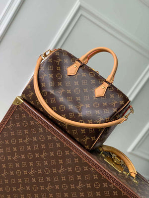 LV M11945 Louis Vuitton Speedy Soft 30 Crafty Bag Monogram Red - Default Title - View 3