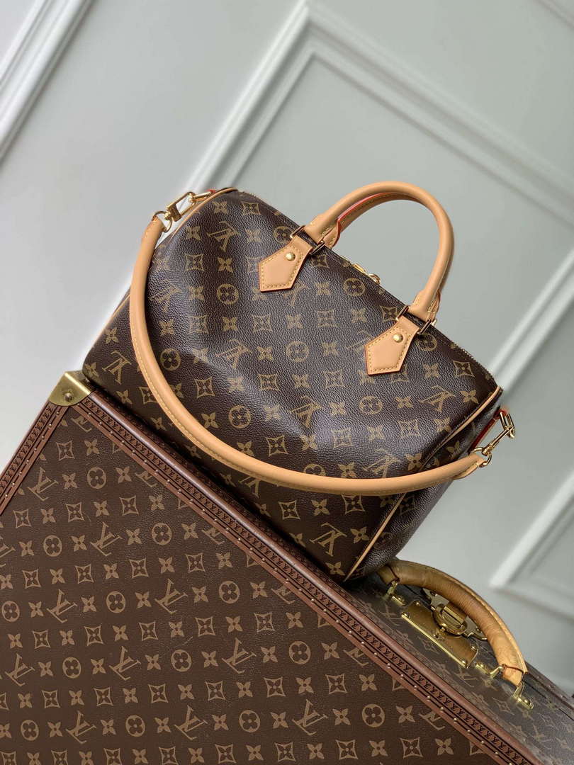 LV M11945 Louis Vuitton Speedy Soft 30 Crafty Bag Monogram Red