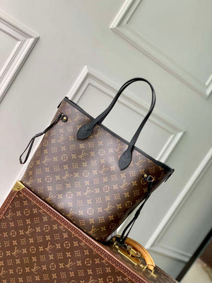 LV M11946 Louis Vuitton Neverfull Inside Out MM Handbag Black - Default Title - View 1