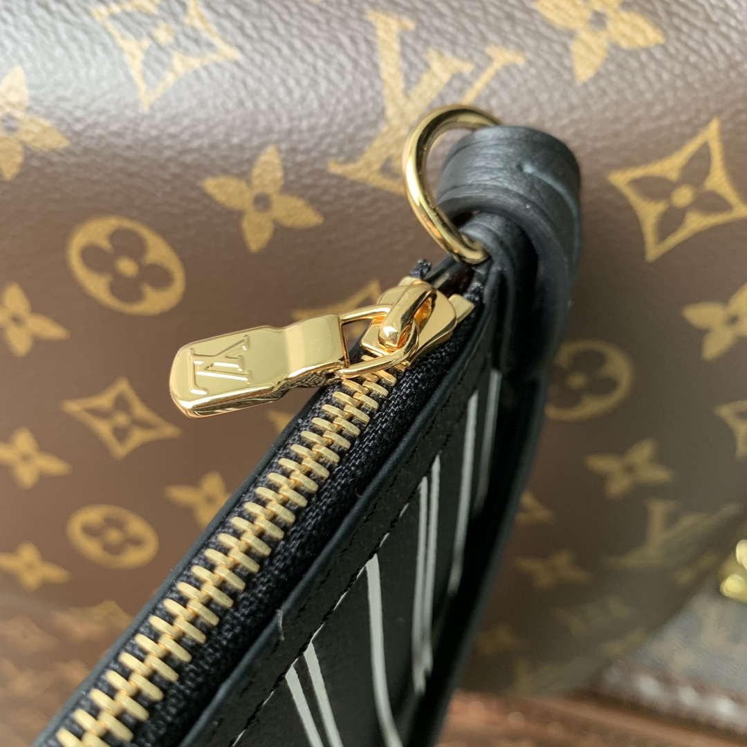 LV M11946 Louis Vuitton Neverfull Inside Out MM Handbag Black - Default Title - View 11