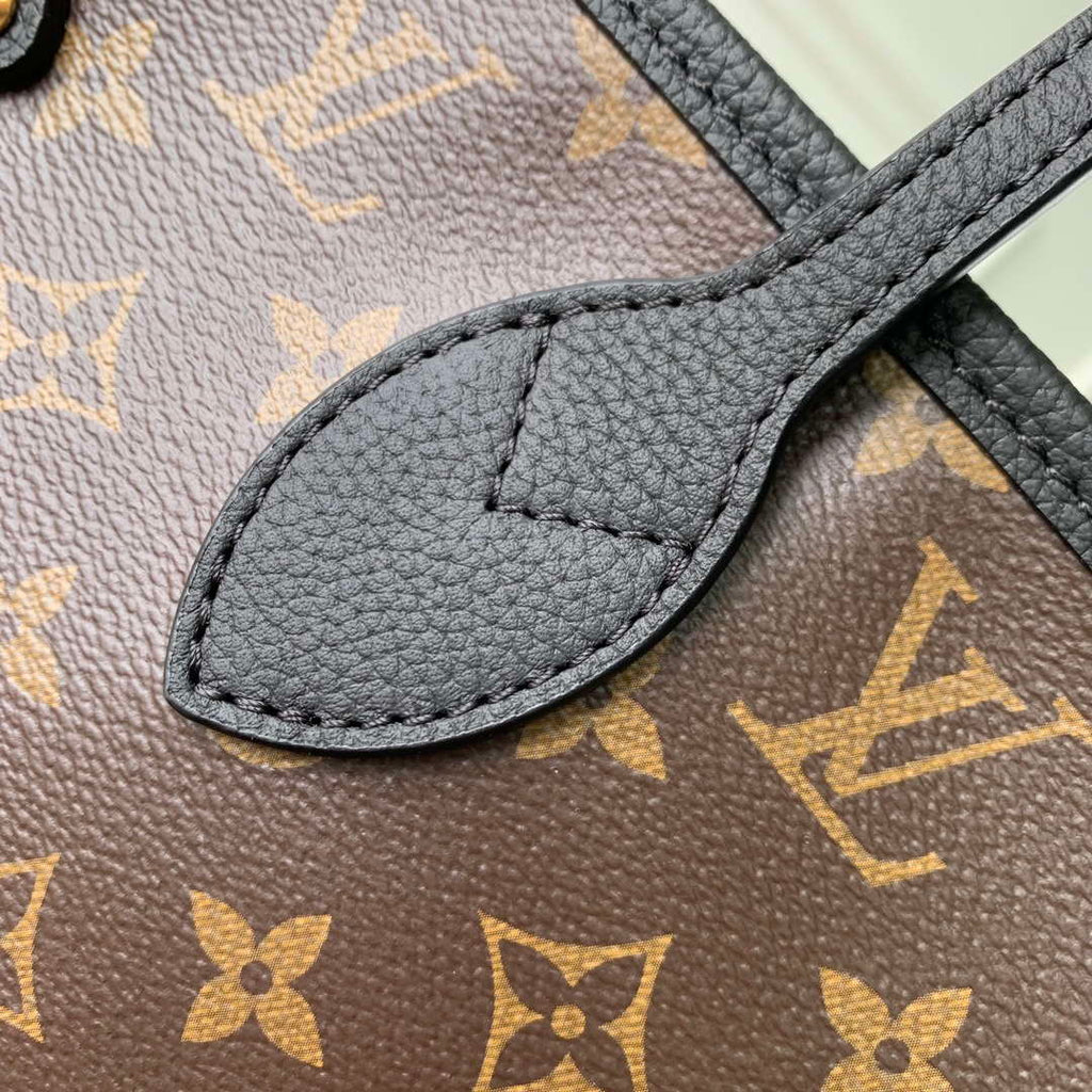 LV M11946 Louis Vuitton Neverfull Inside Out MM Handbag Black