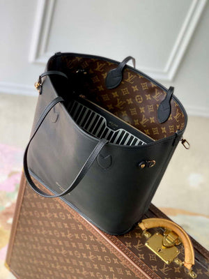 LV M11946 Louis Vuitton Neverfull Inside Out MM Handbag Black - Default Title - View 8