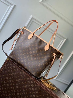 LV M11947 Louis Vuitton Reversible Neverfull Inside Out MM Handbag Yellow - Default Title - View 1