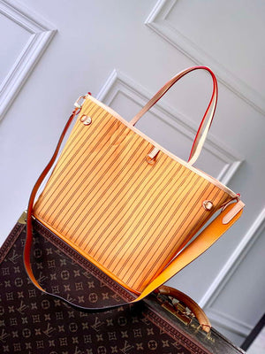 LV M11947 Louis Vuitton Reversible Neverfull Inside Out MM Handbag Yellow - Default Title - View 4