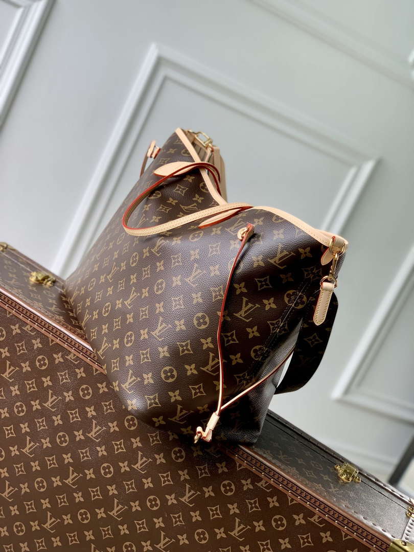 LV M11948 Louis Vuitton Reversible Neverfull Bandouliere Inside Out GM Handbag Gray - Default Title - View 1