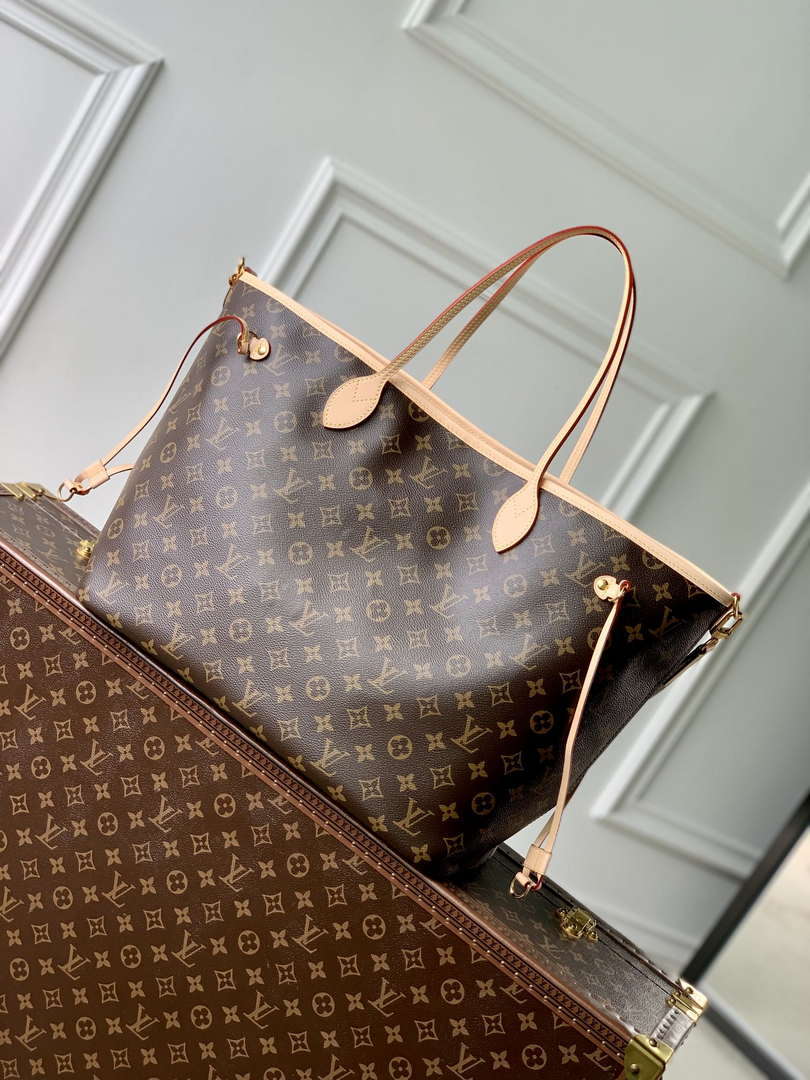 LV M11948 Louis Vuitton Reversible Neverfull Bandouliere Inside Out GM Handbag Gray