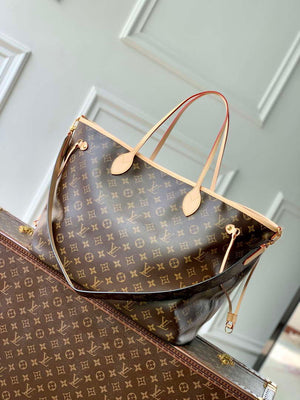 LV M11948 Louis Vuitton Reversible Neverfull Bandouliere Inside Out GM Handbag Gray - Default Title - View 7