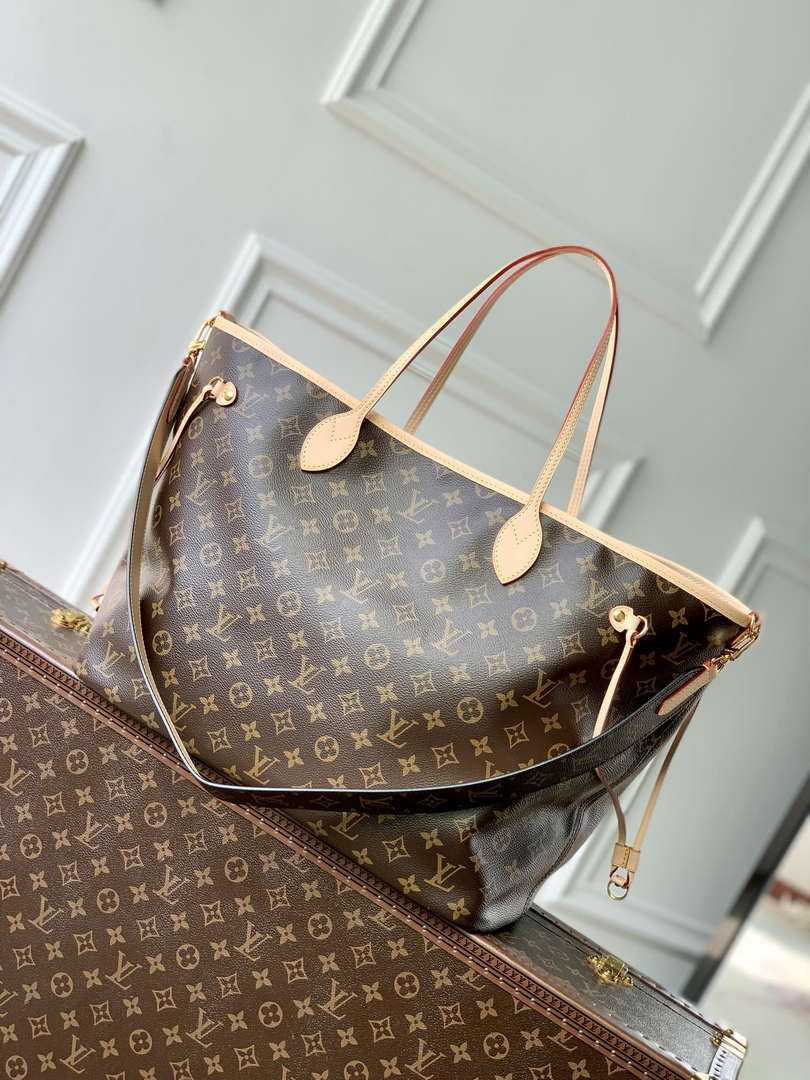 LV M11948 Louis Vuitton Reversible Neverfull Bandouliere Inside Out GM Handbag Gray