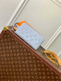 LV M11969 Louis Vuitton Zippy Wallet Light Blue Monogram Unplant