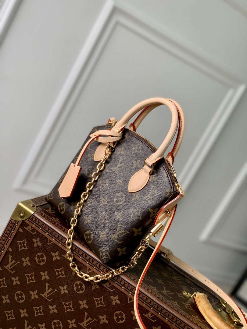 LV M12019 Louis Vuitton Lockit BB Knick-Knack Bag Brown