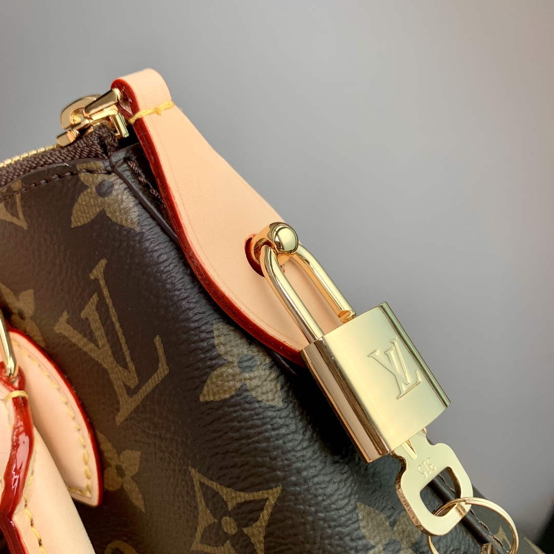 LV M12019 Louis Vuitton Lockit BB Knick-Knack Bag Brown