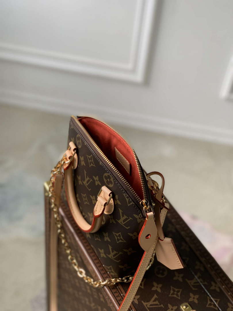 LV M12019 Louis Vuitton Lockit BB Knick-Knack Bag Brown