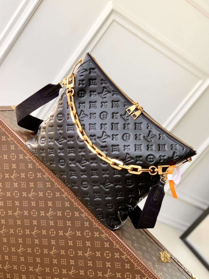 LV M12068 Louis Vuitton Coussin Hobo MM Bag Black