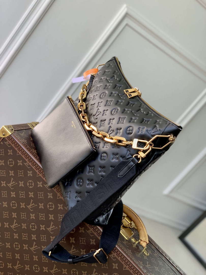 LV M12068 Louis Vuitton Coussin Hobo MM Bag Black