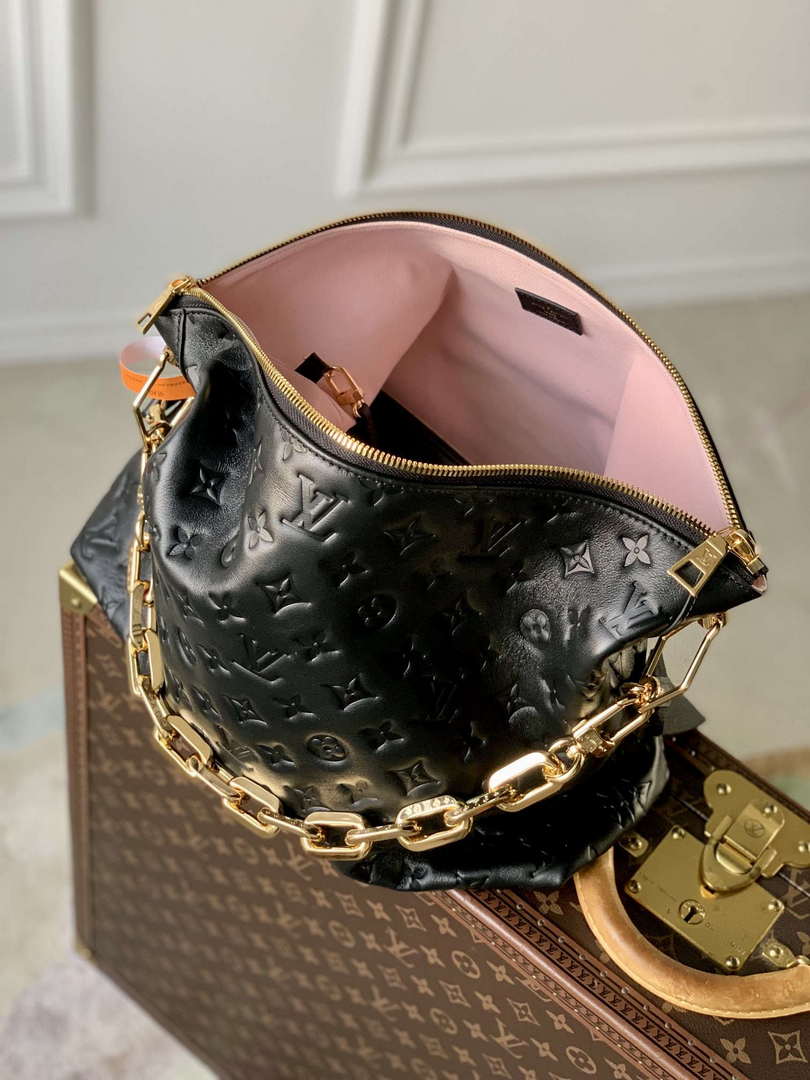 LV M12068 Louis Vuitton Coussin Hobo MM Bag Black - Default Title - View 9
